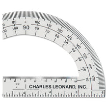 Load image into Gallery viewer, Open Center Protractor, Plastic, 6" Ruler Edge, Clear
