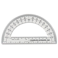 Load image into Gallery viewer, Open Center Protractor, Plastic, 6" Ruler Edge, Clear
