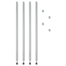 Load image into Gallery viewer, Stackable Posts For Wire Shelving, 36" High, Silver, 4/Pack
