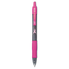 Load image into Gallery viewer, G2 Premium Breast Cancer Awareness Gel Pen, Retractable, Fine 0.7 mm, Black Ink, Smoke/Pink Barrel, 2/Pack
