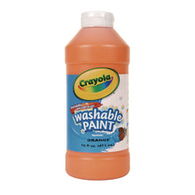 Load image into Gallery viewer, Washable Paint, Orange, 16 oz Bottle
