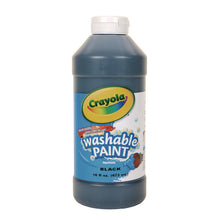 Load image into Gallery viewer, Washable Paint, Black, 16 oz Bottle
