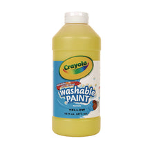 Load image into Gallery viewer, Washable Paint, Yellow, 16 oz Bottle
