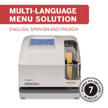 Load image into Gallery viewer, 3500 Smart Site Punch Card Time Clock System, DC Powered Operation, Light Gray
