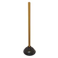 Load image into Gallery viewer, Plunger, 20" Wood Handle, 6" dia, Black
