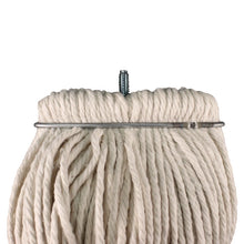 Load image into Gallery viewer, Layflat Regular Screw-Type Mop Head, Cotton, 24 oz, 1" Headband, White
