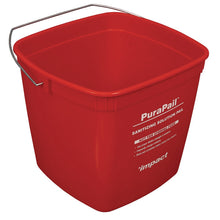 Load image into Gallery viewer, PuraPail Sanitizing Bucket, 6 qt, Polyethylene, Red
