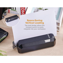 Load image into Gallery viewer, 20-Sheet Electric Three-Hole Punch, 9/32" Holes, Black

