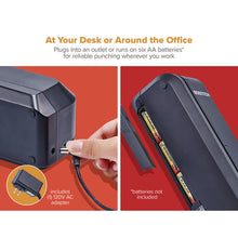 Load image into Gallery viewer, 20-Sheet Electric Three-Hole Punch, 9/32" Holes, Black
