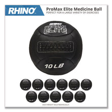 Load image into Gallery viewer, Rhino Promax Elite Medicine Ball, 25 lb, Black

