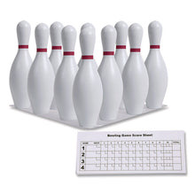 Load image into Gallery viewer, Plastic Bowling Pin Set, White, 10/Set
