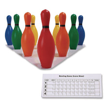 Load image into Gallery viewer, Plastic Bowling Pin Set, Assorted Colors, 10/Set
