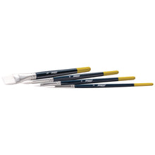 Load image into Gallery viewer, Hobby Four-Brush Set, Assorted, Synthetic, Flat; Round, 4/pack
