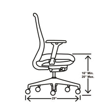 Load image into Gallery viewer, Flexion Mesh Back Task Chair, Supports Up to 300lb, 14.81" to 19.7" Seat Height, Black Seat/Back/Base
