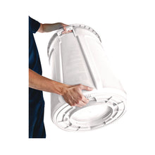 Load image into Gallery viewer, Vented Round Brute Container, 32 gal, Plastic, White
