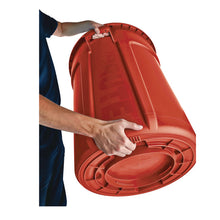 Load image into Gallery viewer, Vented Round Brute Container, 32 gal, Plastic, Red
