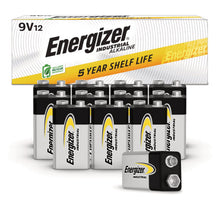 Load image into Gallery viewer, Industrial Alkaline 9V Batteries, 12/Box
