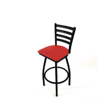 Load image into Gallery viewer, Boggs Series Barstool, Supports Up to 300 lb, 30.5" Seat Height, Red Seat, Black Back, Black Base
