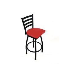 Load image into Gallery viewer, Boggs Series Barstool, Supports Up to 300 lb, 30.5" Seat Height, Red Seat, Black Back, Black Base
