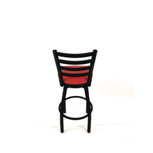 Load image into Gallery viewer, Boggs Series Barstool, Supports Up to 300 lb, 30.5" Seat Height, Red Seat, Black Back, Black Base
