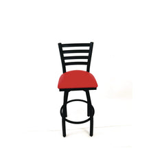 Load image into Gallery viewer, Boggs Series Barstool, Supports Up to 300 lb, 30.5" Seat Height, Red Seat, Black Back, Black Base
