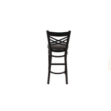 Load image into Gallery viewer, X Series Barstool, Supports Up to 300 lb, 29.5" Seat Height, Black Seat, Black Back, Black Base
