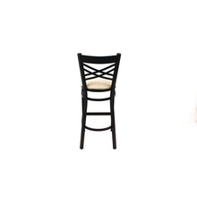 Load image into Gallery viewer, X Series Barstool, Supports Up to 300 lb, 29.5" Seat Height, Cream Seat, Black Back, Black Base
