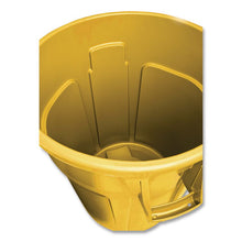 Load image into Gallery viewer, Vented Round Brute Container, 10 gal, Plastic, Yellow
