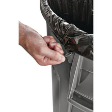 Load image into Gallery viewer, Vented Round Brute Container, 32 gal, Plastic, Gray
