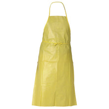 Load image into Gallery viewer, A70 Chemical Spray Protection Aprons, Polyethylene-Coated Fabric, One Size Fits Most, Yellow, 100/Carton
