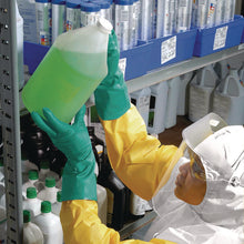 Load image into Gallery viewer, A70 Chemical Spray Protection Aprons, Polyethylene-Coated Fabric, One Size Fits Most, Yellow, 100/Carton
