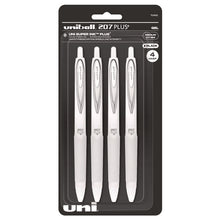 Load image into Gallery viewer, 207 Plus+ Gel Pen, Retractable, Medium 0.7 mm, Black Ink, White Barrel, 4/Pack
