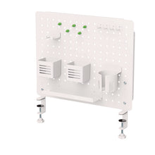 Load image into Gallery viewer, Pegboard Organizer, Three Compartments, 20.58 x 1 x 17, White, Steel
