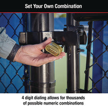 Load image into Gallery viewer, Resettable Combination Padlock, 2" Wide, Brass
