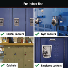 Load image into Gallery viewer, Combination Lock, Stainless Steel, 1.87" Wide, Silver/Black, 2/Pack
