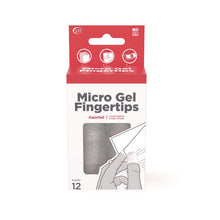 Load image into Gallery viewer, Micro-Gel Fingertips, Small, Medium, Large, X-Large, Clear, 12/Pack
