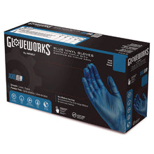 Load image into Gallery viewer, Industrial Vinyl Gloves, Powder-Free, Medium, 3 mil Thick, 9.5" Long, Blue, 100/Box, 10 Boxes/Carton
