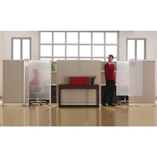 Load image into Gallery viewer, Workstation Privacy Screen, 36w x 48d, Translucent Clear/Silver

