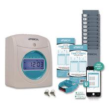 Load image into Gallery viewer, Digital Auto-Align Punch Time Clock Bundle, Digital Display, White
