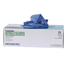 Load image into Gallery viewer, 380 Series Disposable General-Purpose Nitrile Gloves, Powder-Free, X-Large, 4 mil Thick, 9.5" Long, Blue, 100/Box
