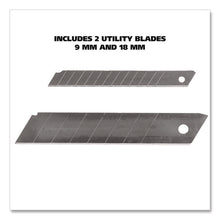 Load image into Gallery viewer, Snap-Off Utility Knife Set, 9 mm Knife, 18 mm Knife, Orange/Black
