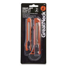 Load image into Gallery viewer, Snap-Off Utility Knife Set, 9 mm Knife, 18 mm Knife, Orange/Black
