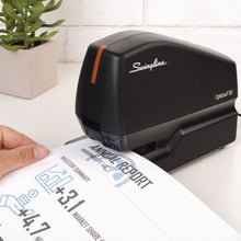 Load image into Gallery viewer, Optima 50 Electric Stapler, 50-Sheet Capacity, Black/Orange
