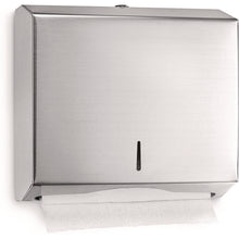 Load image into Gallery viewer, Horizontal C-Fold/Multi-Fold Paper Towel Dispenser, 10.2 x 4 x 11.2, Brushed Nickel
