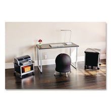 Load image into Gallery viewer, Zenergy Ball Chair, Backless, Supports Up to 250 lb, Pink Fabric Seat, Silver Base
