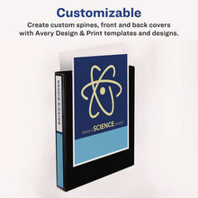 Load image into Gallery viewer, Heavy-Duty Non Stick View Binder with DuraHinge and Slant Rings, 3 Rings, 1.5" Capacity, 11 x 8.5, Black, (5400)
