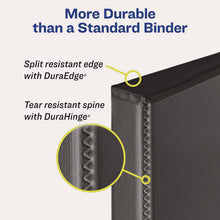 Load image into Gallery viewer, Heavy-Duty Non Stick View Binder with DuraHinge and Slant Rings, 3 Rings, 1.5" Capacity, 11 x 8.5, Black, (5400)
