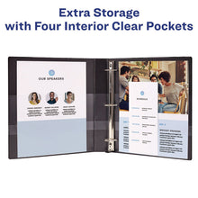 Load image into Gallery viewer, Heavy-Duty Non Stick View Binder with DuraHinge and Slant Rings, 3 Rings, 1.5" Capacity, 11 x 8.5, Black, (5400)
