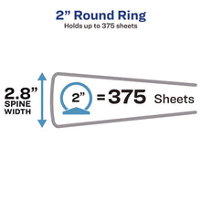 Load image into Gallery viewer, Mini Size Durable Non-View Binder with Round Rings, 3 Rings, 2" Capacity, 8.5 x 5.5, Black
