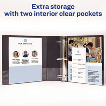 Load image into Gallery viewer, Mini Size Durable Non-View Binder with Round Rings, 3 Rings, 2" Capacity, 8.5 x 5.5, Black
